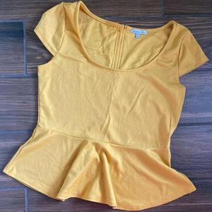 Charlotte Russe Golden Yellow Peplum